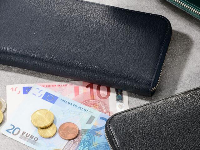 ビスポーク ミラグロ 姫路産ヌメゴート ラウンドファスナー長財布