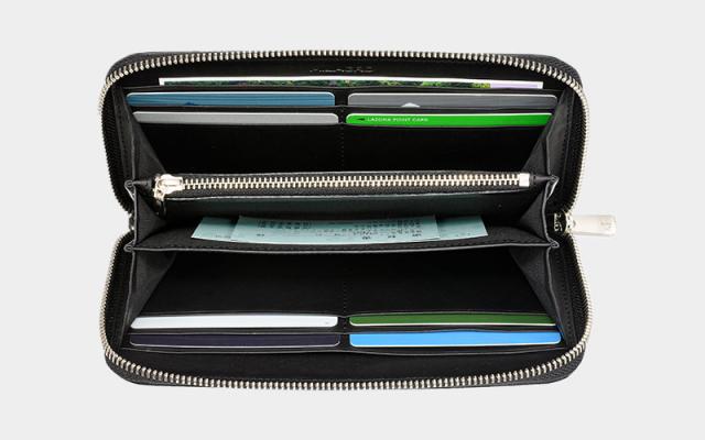 ビスポーク ミラグロ 姫路産ヌメゴート ラウンドファスナー長財布