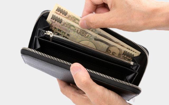 ビスポーク ミラグロ 姫路産ヌメゴート ラウンドファスナー長財布