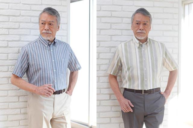 ハワード ユナイテッド 日本製 高島ちぢみ 半袖ボタンダウンシャツ