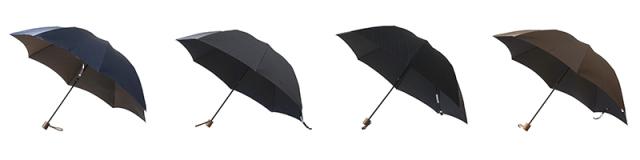 小宮商店 甲州織 レジメンタル 雨晴兼用折りたたみ傘 60cm8本骨