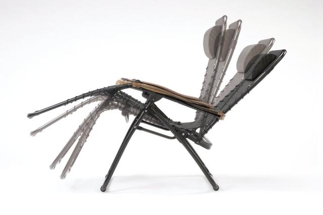 マリン商事 無段階調整リクライニングチェアー（サイドテーブル付き）