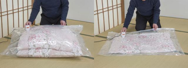 ファミリー・ライフ ファミラ 掃除機のいらない布団圧縮袋 吸引機+圧縮袋 27点セット 04276 1セット