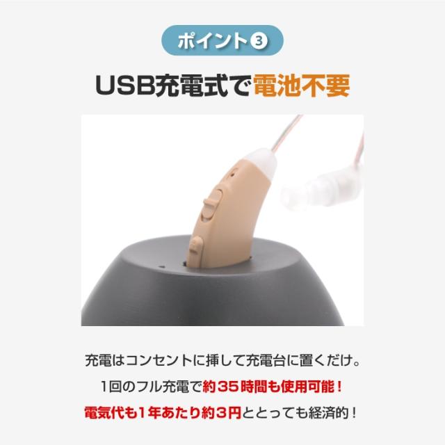 ファミリー・ライフ 充電式楽らく耳かけ集音器「イヤーフレンド」ポーチ付き 2個セット