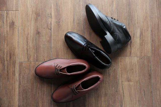 北嶋製靴 牛革ソフトデザートブーツ 7cmヒールアップ 350 1足の通販は