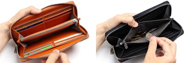 祥力 革職人 レザーファクトリー デュアルライン スマートラウンドファスナー長財布 DU006