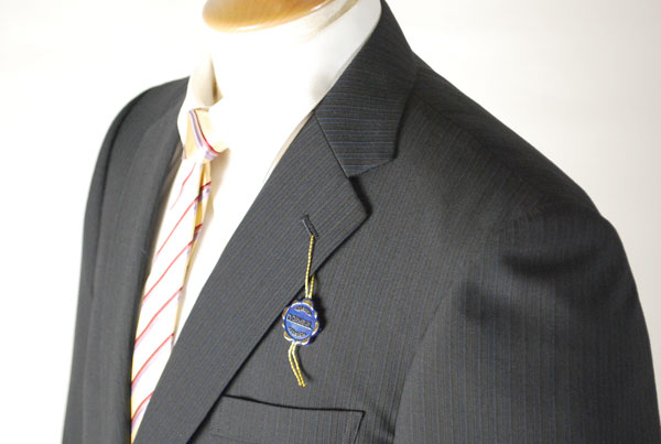 夏用 限りなく黒に近い濃紺 ドーメルスーツ 【衿巾8cm〜8.4cm】：RM351【A6 BB5のみ】 シングル 【2B×1掛け★パンツ裾未処理】メンズ 紳士 サマーフォーマル ビジネススーツ オフィス