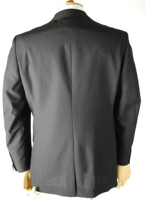 夏用 限りなく黒に近い濃紺 ドーメルスーツ 【衿巾8cm〜8.4cm】：RM351【A6 BB5のみ】 シングル 【2B×1掛け★パンツ裾未処理】メンズ 紳士 サマーフォーマル ビジネススーツ オフィス