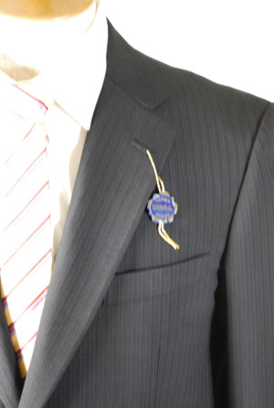 夏用 限りなく黒に近い濃紺 ドーメルスーツ 【衿巾8cm〜8.4cm】：RM351【A6 BB5のみ】 シングル 【2B×1掛け★パンツ裾未処理】メンズ 紳士 サマーフォーマル ビジネススーツ オフィス