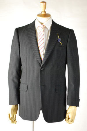 夏用 チャコールグレーのドーメルスーツ 衿巾8cm〜8.4cm RM352 サイズA6 AB7 BB5 シングル 2B1掛け パンツ裾未処理 メンズ 紳士 サマーフォーマル ビジネススーツ オフィス
