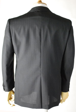 夏用 チャコールグレーのドーメルスーツ 衿巾8cm〜8.4cm RM352 サイズA6 AB7 BB5 シングル 2B1掛け パンツ裾未処理 メンズ 紳士 サマーフォーマル ビジネススーツ オフィス