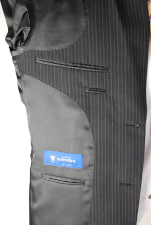 夏用 チャコールグレーのドーメルスーツ 衿巾8cm〜8.4cm RM352 サイズA6 AB7 BB5 シングル 2B1掛け パンツ裾未処理 メンズ 紳士 サマーフォーマル ビジネススーツ オフィス