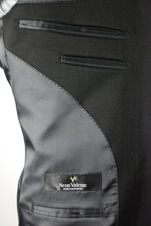 秋冬梅春用ウール99％シングル2BブラックスーツUS2600の通販はau PAY