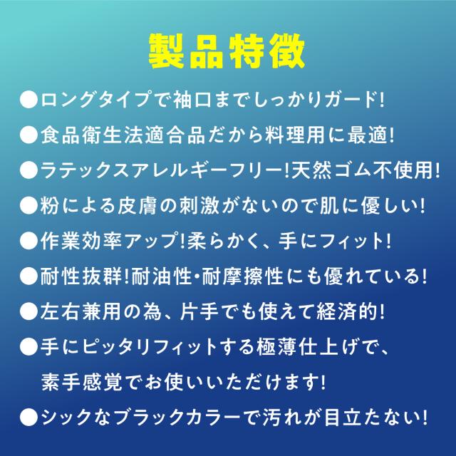 ニトリル手袋 黒 100枚