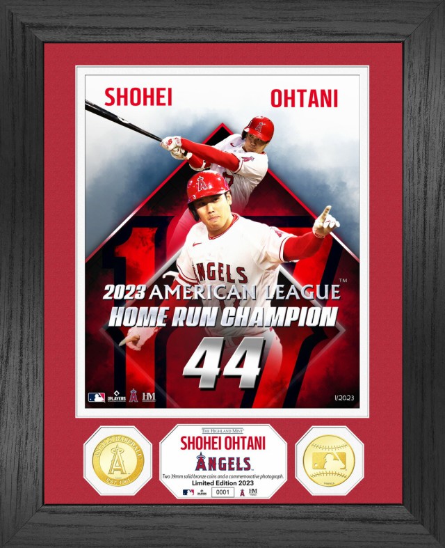 エンゼルス 大谷翔平選手 2023 AL HR王獲得 記念 ダブルコイン フォトミント｜大谷選手 アメリカン・リーグ ホームラン王  記念グッズの通販はau PAY マーケット kamittellギフト広場 au PAY マーケット店 au PAY マーケット－通販サイト