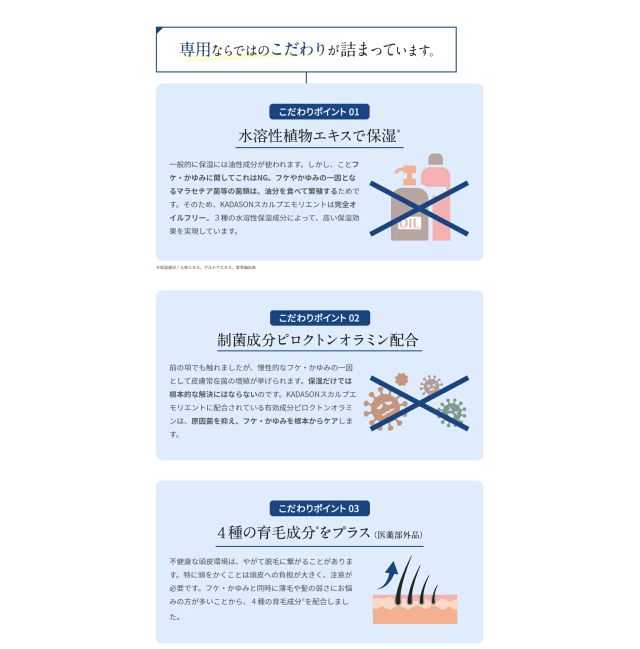 脂漏性皮膚炎でお悩みのあなたのための医薬部外品 頭皮用育毛剤