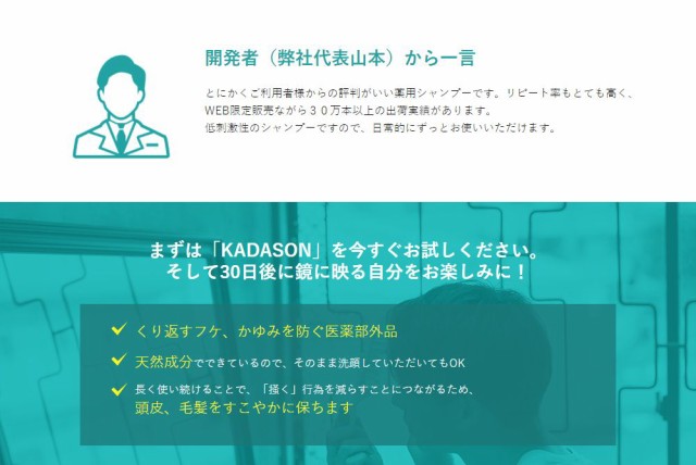 公式】でかソン（KADASON（カダソン）スカルプシャンプー詰替用