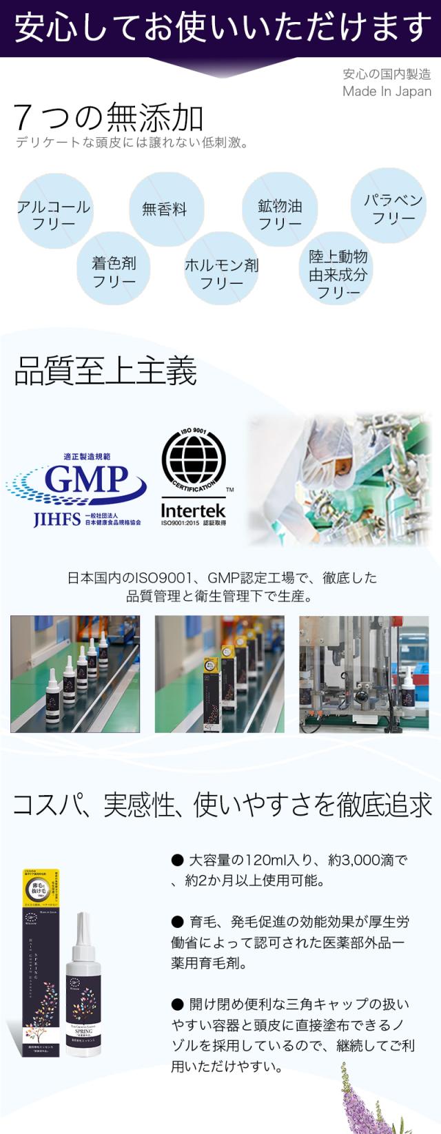 商品Spring薬用育毛エッセンスの商品説明画像が表示させれる予定