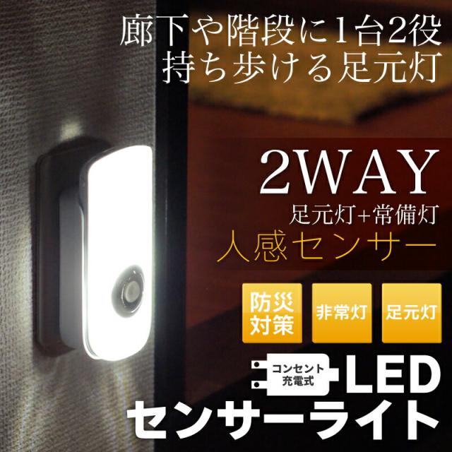人感センサーライト LED 懐中電灯 充電式 非常灯 足元灯 フットライト led 人感センサー 照明 常夜灯 足元 センサーライト 屋内 プラグ式 玄関 寝室 廊下