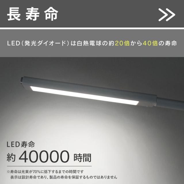 デスクライト ペン立て付 LED 省スペース型 調光 調色 JIS規格