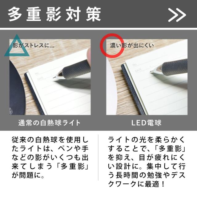 デスクライト ペン立て付 LED 省スペース型 調光 調色 JIS規格