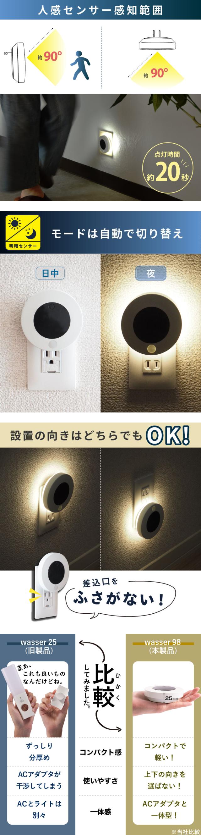 人感センサーライト LED 懐中電灯