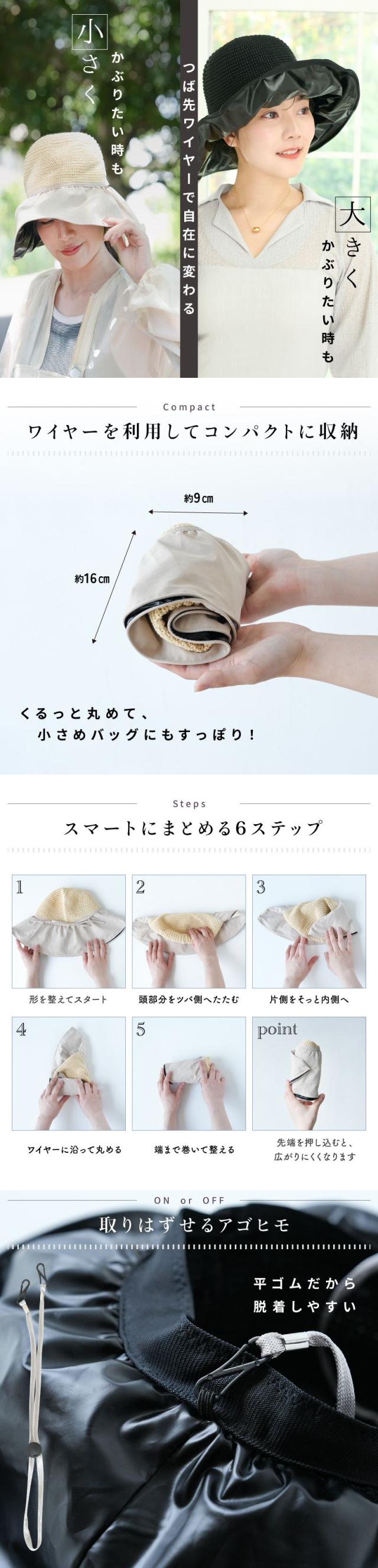 帽子 UVカット ハット 日よけ レディース 日焼け防止