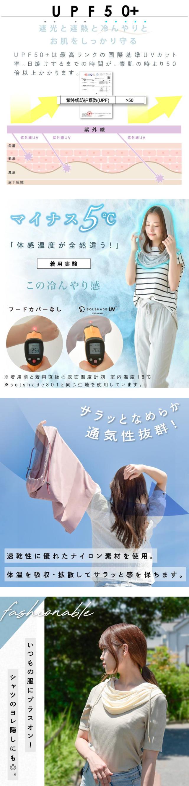 フェイスカバー UVカット フェイスガード ヒジャブ風 体感温度-5℃ UPF50+ 