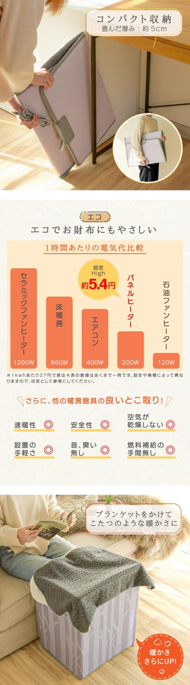 enetanpo エネタンポ ホットマット ホットブランケット 湯たんぽ 膝掛け ネックウォーマー 床暖房