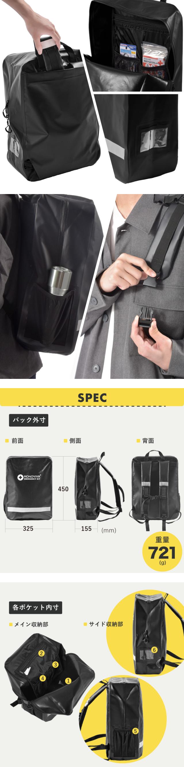 非常持出袋 非常用持ち出し袋 防災リュック 単品 避難リュック