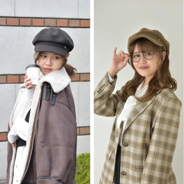 帽子 レディース キャスケット 秋冬 ベーシックキャスケット