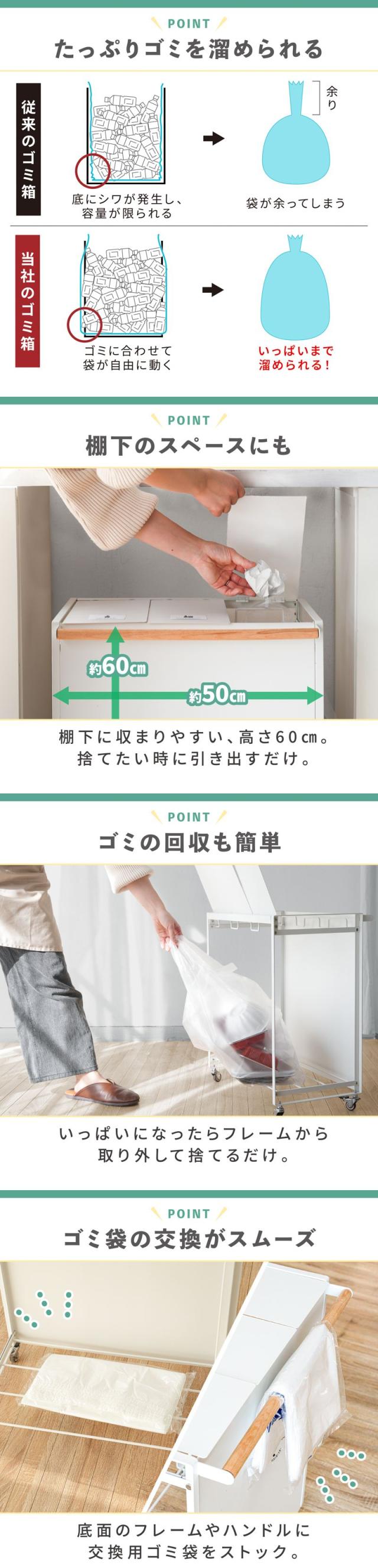 蓋付き目隠し分別ダストワゴン 3分別 ゴミ箱 目隠し分別 ごみ箱 分別ごみ箱