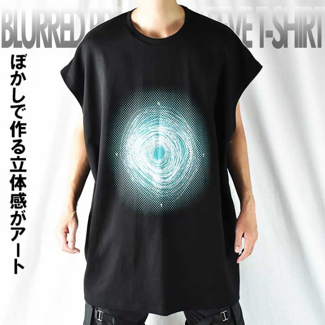 黒 プリントTシャツ メンズ Tシャツ ノースリーブ ストリート系 モード