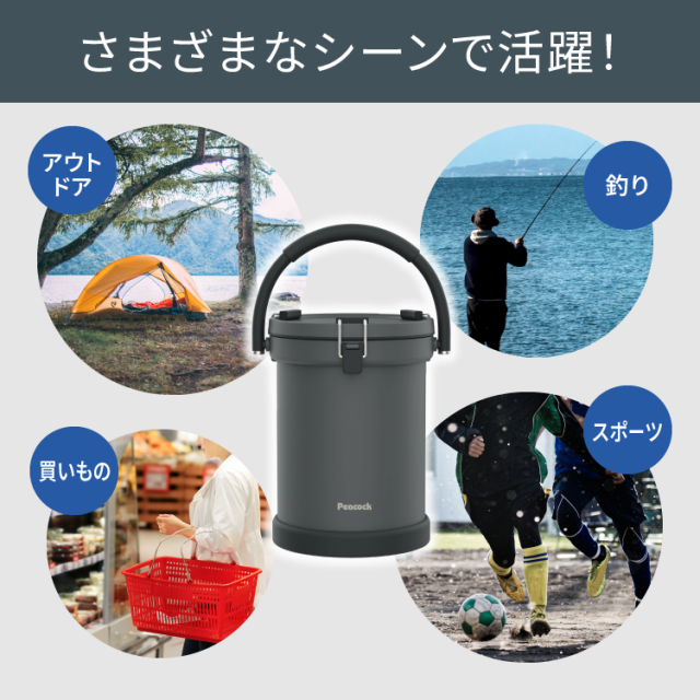 アイスコンテナ クーラーボックス 9.5L ステンレス 保冷 最強 保温 クーラーバケット 真空二重 大型 アイスペール 氷が溶けにくい 魔法瓶構造 中敷き付き ステンレス 保存容器 業務用 ステンレス  クーラー ピーコック 魔法瓶 IGN-100