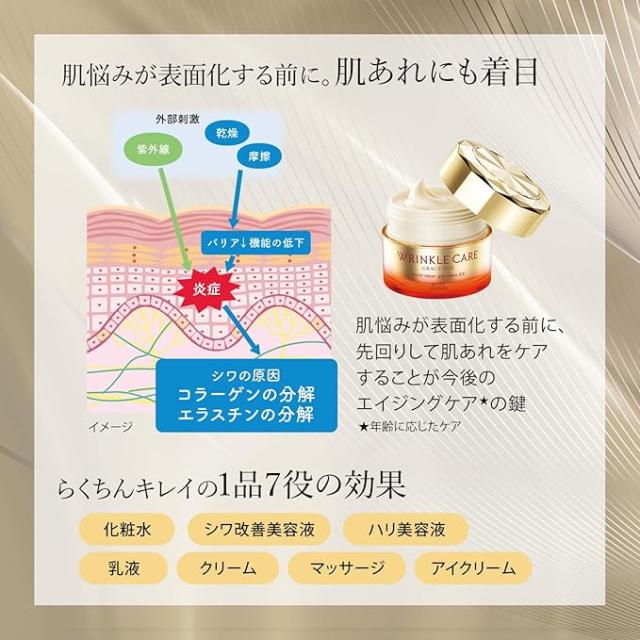 グレイスワン モイストリペア ジェルクリームEX 特長 シワ改善 肌あれ防止