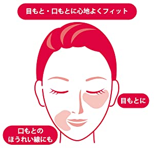 目もと口もとほうれい線まわりに使えるクリアターン アイゾーンマスク