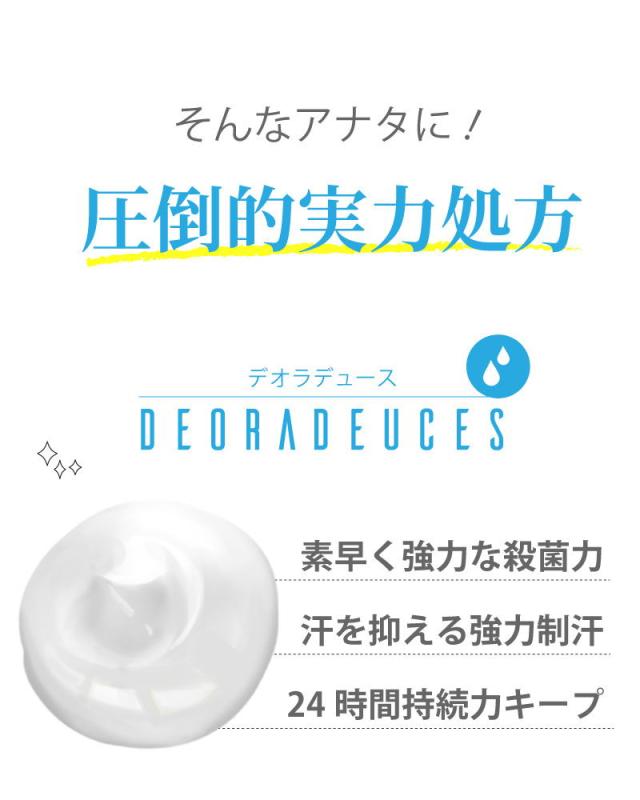 デオラデュースの殺菌と制汗を考えた薬用処方