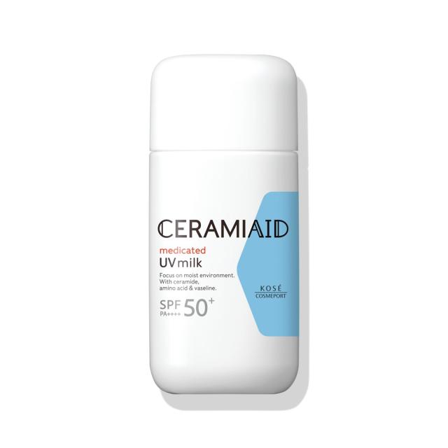 セラミエイド UVミルク 60g 本体 正面画像 SPF50+ PA++++