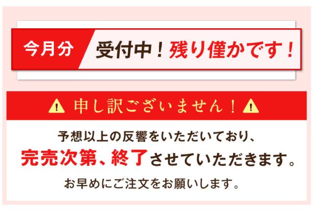 Seilly 今月分受付中 残り僅かで完売次第終了の案内