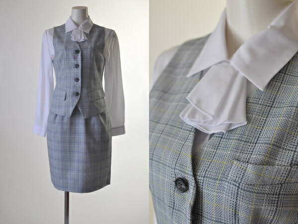 レディース 事務服 オフィス ビジネス 会社 企業 制服 ベストスーツ おしゃれ 5号-21号 スカート 日本製 仕事着 企業服 【AMZ】A270-6&370-17/B270-17&370-6/C268&368-6/D157&357-6/E260&360-2/F260&360-4/G216&316-1/H212-6&312-5(BL3F)