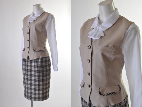 レディース 事務服 オフィス ビジネス 会社 企業 制服 ベストスーツ おしゃれ 5号-21号 スカート 日本製 仕事着 企業服 【AMZ】A270-6&370-17/B270-17&370-6/C268&368-6/D157&357-6/E260&360-2/F260&360-4/G216&316-1/H212-6&312-5(BL3F)