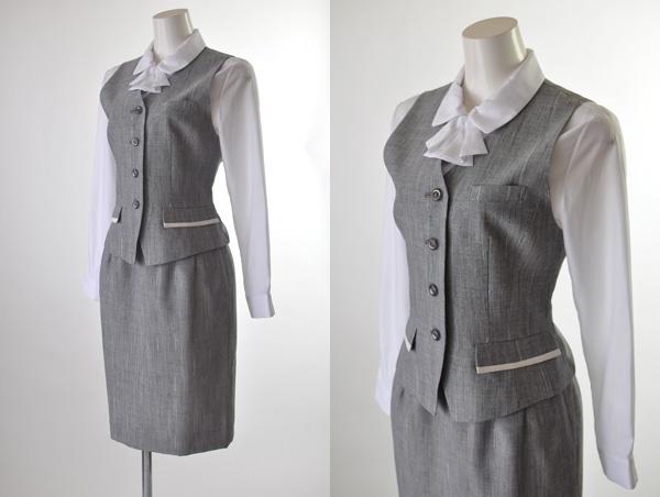 レディース 事務服 オフィス ビジネス 会社 企業 制服 ベストスーツ おしゃれ 5号-21号 スカート 日本製 仕事着 企業服 【AMZ】A270-6&370-17/B270-17&370-6/C268&368-6/D157&357-6/E260&360-2/F260&360-4/G216&316-1/H212-6&312-5(BL3F)