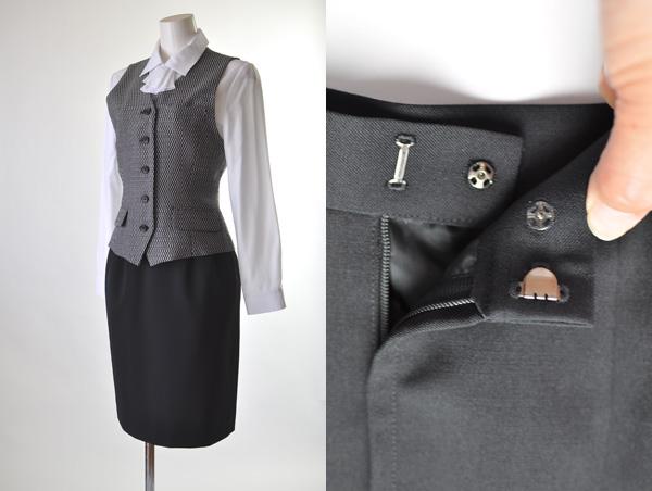 レディース 事務服 オフィス ビジネス 会社 企業 制服 ベストスーツ おしゃれ 5号-21号 スカート 日本製 仕事着 企業服 【AMZ】A270-6&370-17/B270-17&370-6/C268&368-6/D157&357-6/E260&360-2/F260&360-4/G216&316-1/H212-6&312-5(BL3F)