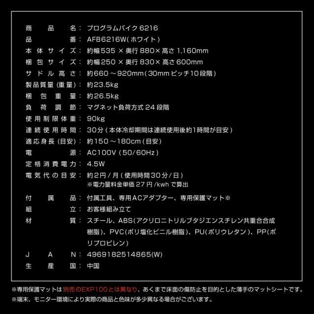 プログラムバイク6216/AFB6216