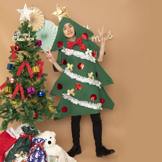 ツリーコスプレ 送料無料 男女兼用 スーパーツリーマン ツリー クリスマスツリー