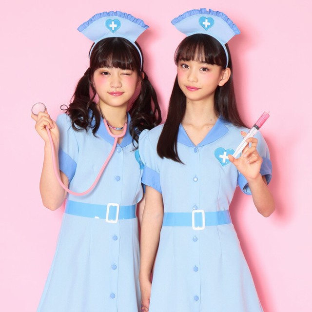 ジュニア シャーベットナース ブルー 水色 サックス ナース カチューシャ ナース服 看護師 ワンピース メイド かわいい コスプレ 衣装  コの通販はau PAY マーケット - キラキラアイランド | au PAY マーケット－通販サイト