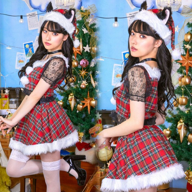 ミミノエル コスプレ 美味しく キティチェックサンタ レディース