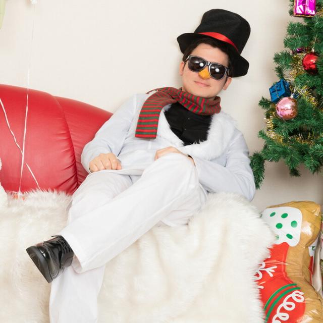 オーダー　すのチル　サンタ　衣装　服　Man 雪だるま　クリスマス　白 Amazon | S&C Live クリスマス コスプレ 雪だるま 大人 メンズ