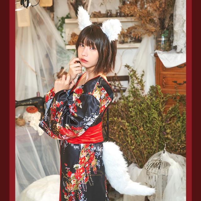 送料無料 白きつね耳カチューシャ + しっぽ SET えなこ けもみみ 送料無料 白きつね耳カチューシャ + しっぽ SET えなこ けもみみ