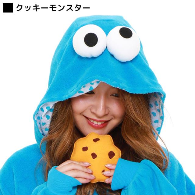 ハロウィン特価！エルモクッキーモンスターコスプレ　着ぐるみ　二次会　余興 コスプレ 仮装 着ぐるみ クッキーモンスター XXL (50-52